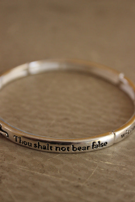 'Thou shalt not bear false witness' Stretch Bracelet