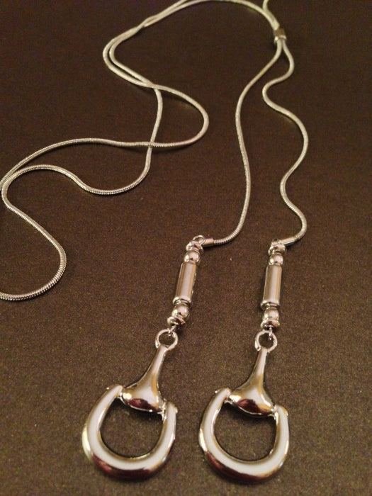 Double Horsebit Pendant Necklace